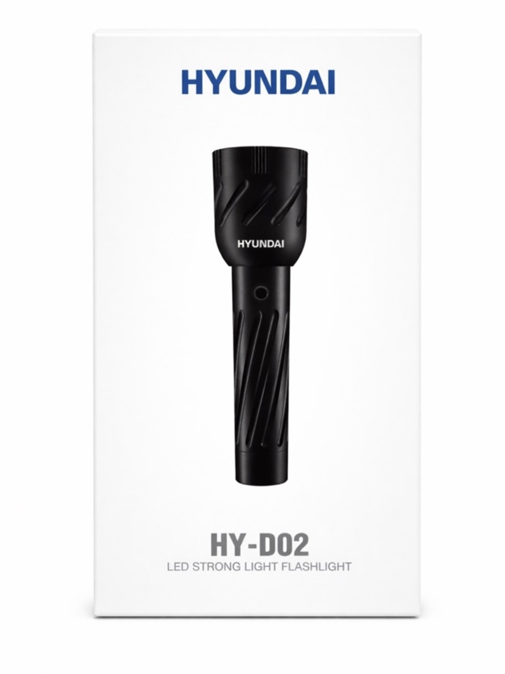 HY-D02 LED Strong Light Flashlight - Black